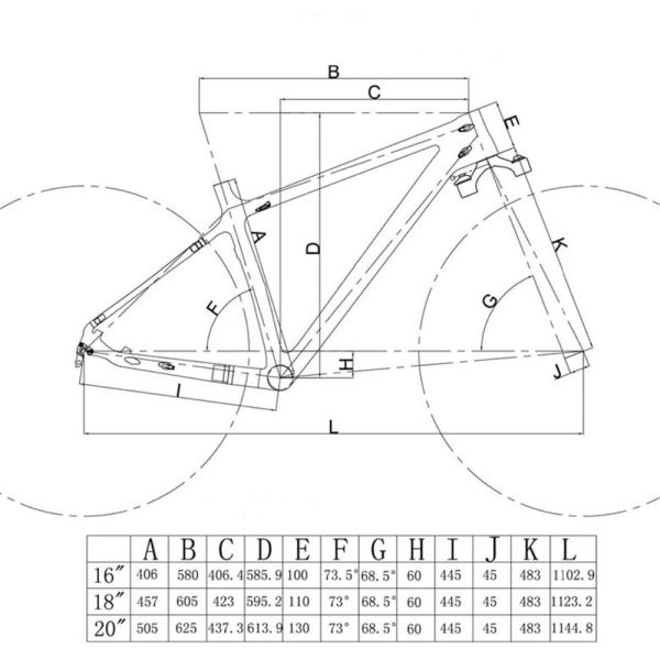 Black Carbon Fiber Custom Made Bike Frames Internal Cable Routing 26 Inch