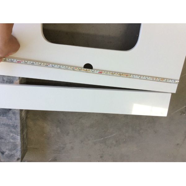 Stone Top Quartz Bathroom Vanity Tops , Customized Solid Surface Vanity