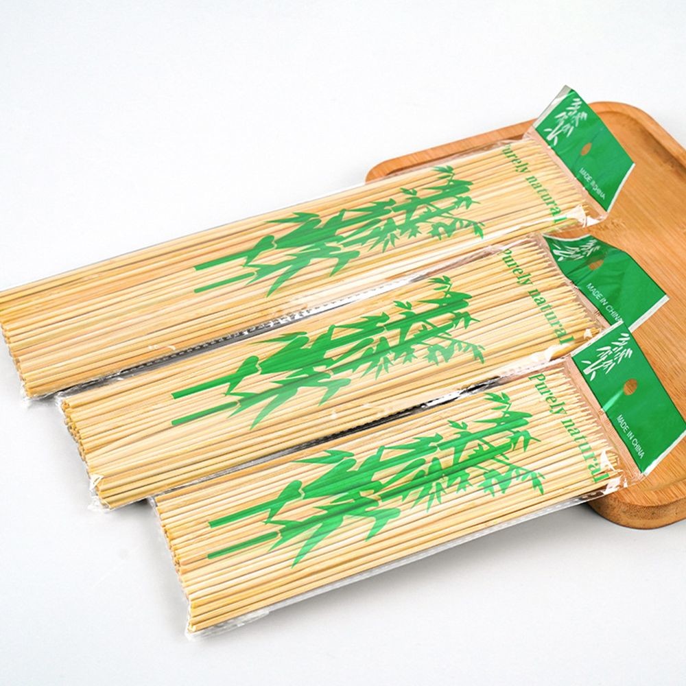 Biodegradable Bamboo Skewers Barbecue Skewer Sticks With Smooth Surface