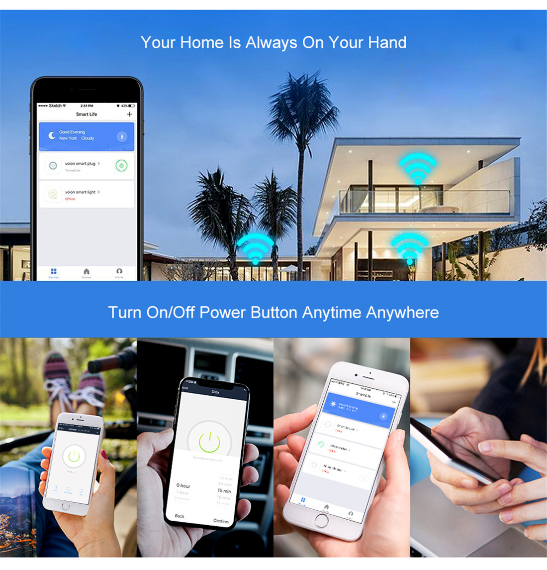 2 in 1 smart wifi plug with ETL certificate