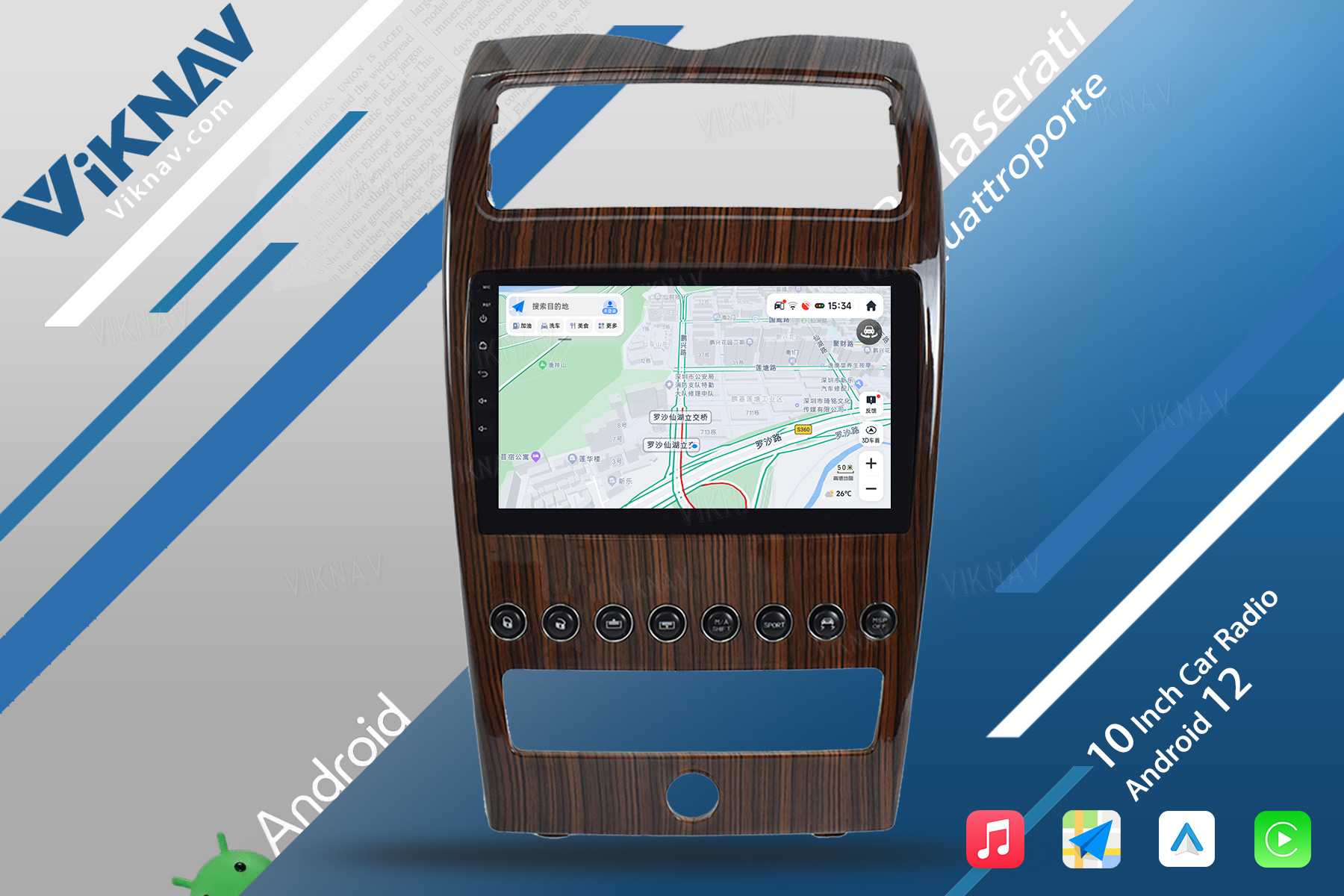 2004-2012 Android Car Maserati Quattroporte Radio Aftermarket Touchscreen Carplay