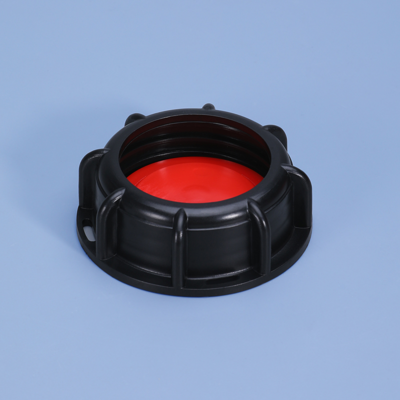 IBC Tank Valve Lid Adapter 60mm Fine Thread Plastic with PP Flange Connection and Removable Gasket