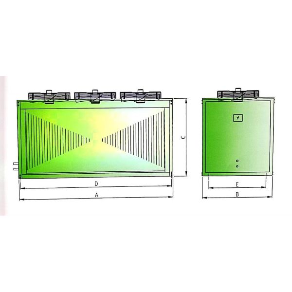 Cooled Unit Air Cooling Condenser For Refrigeration Equipment Cold Storage Cold Room