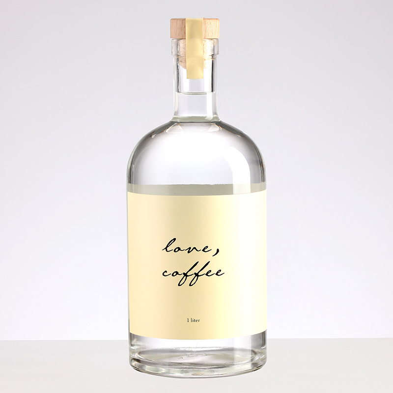 Customized Logo Hot Stamping Glass Bottles for Liquor Whiskey Gift Brandy Bottle XO
