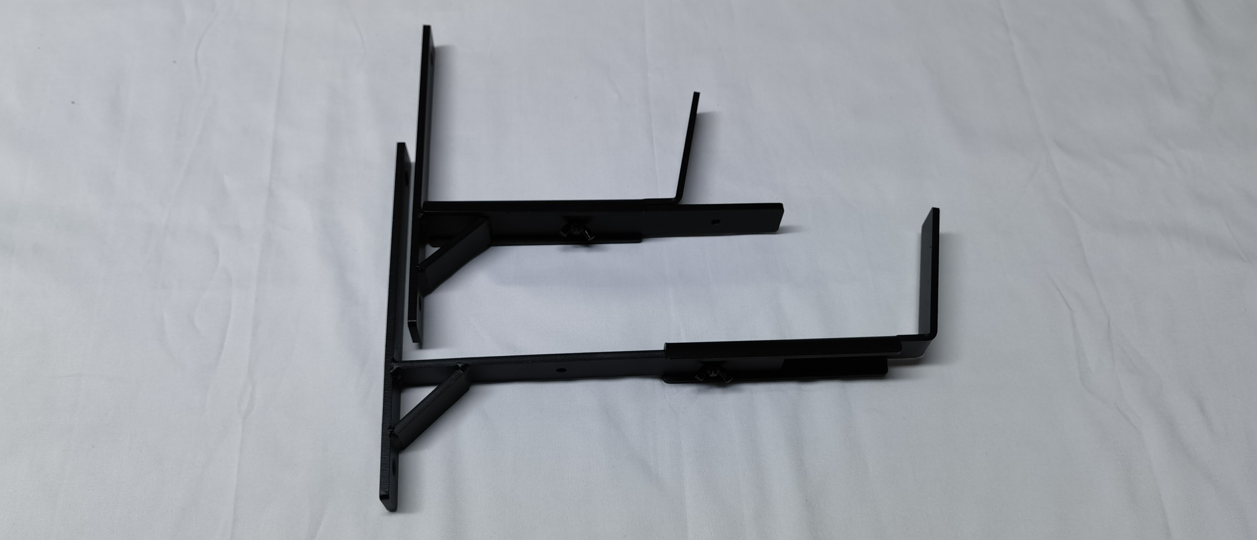 Offered Adjustable Wall Mount Flower Box Holder for Planter Box Depth 6 to 12 Inches