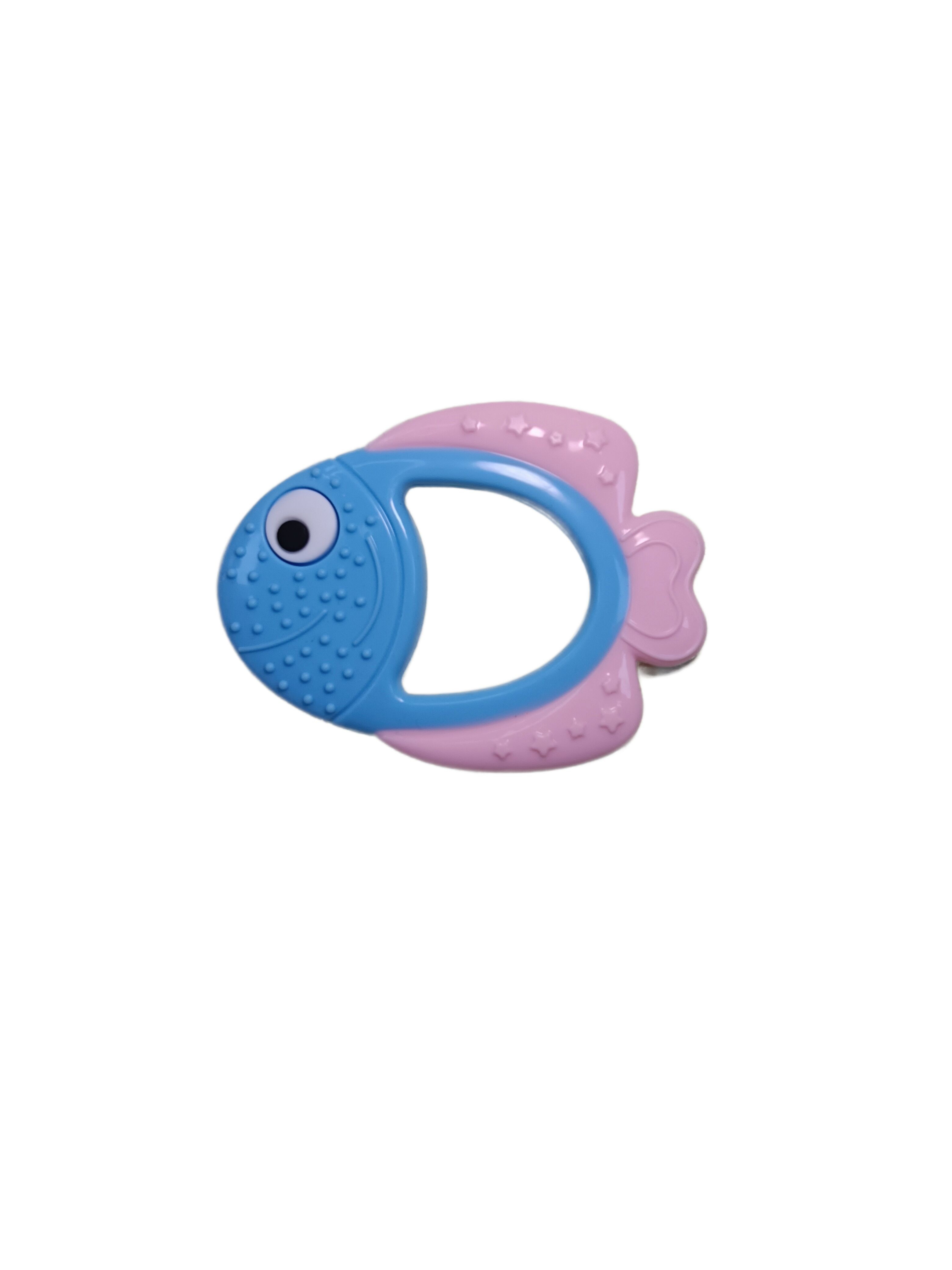 2 Colors Orange OEM/ODM Silicone Baby Teether Toys Small Fish Pineapple With Size Is 8.1*8.3 cm And Weight Is 26 Gram