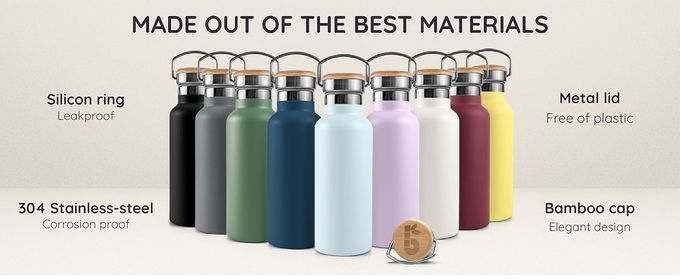 Flask Big Small Large Colorful OEM Stainless Steel Drinking Water Bottle