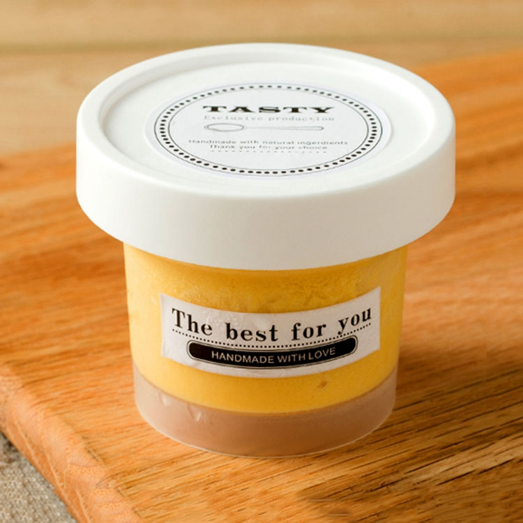 Round Single Wall 180ml Ice Cream Balm Container With Lid