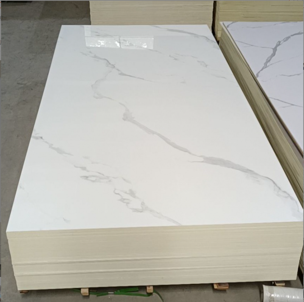 Waterproof PVC Designs Wallpaper Marble Bamboo Charcoal Board Veneer Fiber Wall Panel