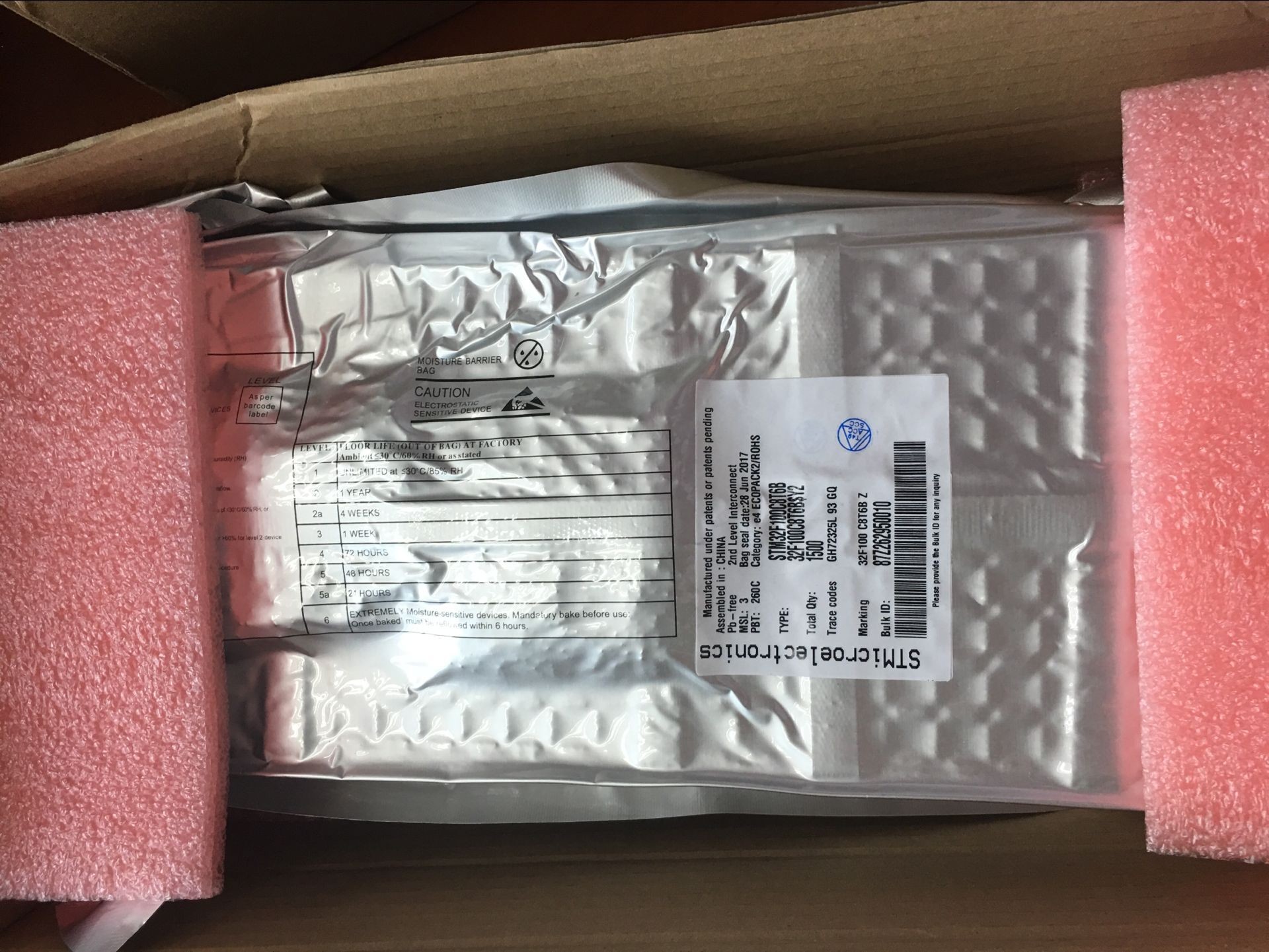 STM32F100C8T6B Microcontroller ICFLASH QFP STMicroelectronics STM32F Series integrated components
