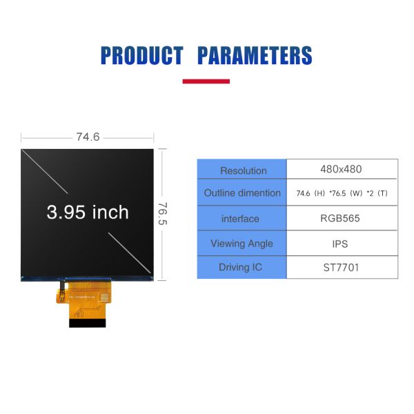 3.5 Inch Tft Lcd Display Module IC NV3052C 640x480 Resolution RGB TFT LCD