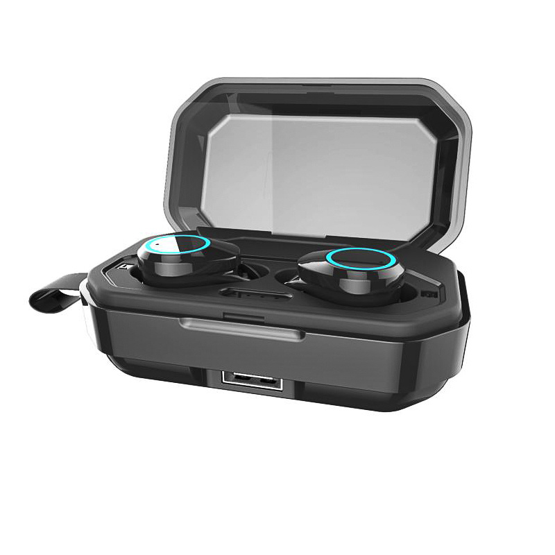 Tws Wireless Headphones Bluetooth 5.0 Earphones Ipx7 Waterproof Headset Fingerprint Touch Earphone (with 3000 mAh Charging Box)