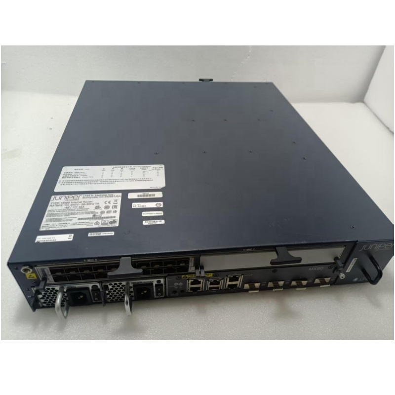New Original Juni-per MX80 Chassis with 2 MIC Slots 4x10GE XFP AC Power Supply Fan Tray Filter Universal Routing Platform
