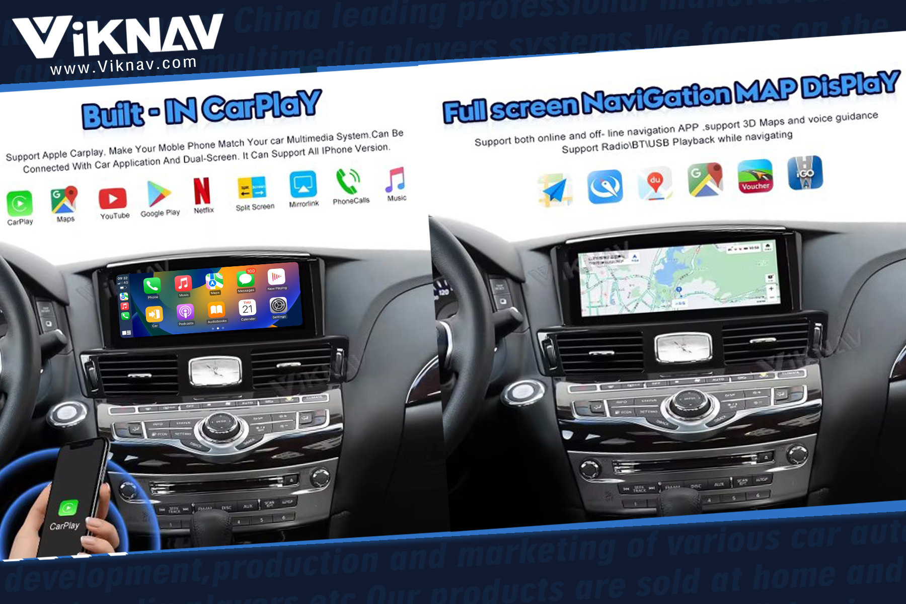 Infiniti Q70L 2013-2017 Aftermarket Touch Screen Radio Car Stereo Multimedia Player