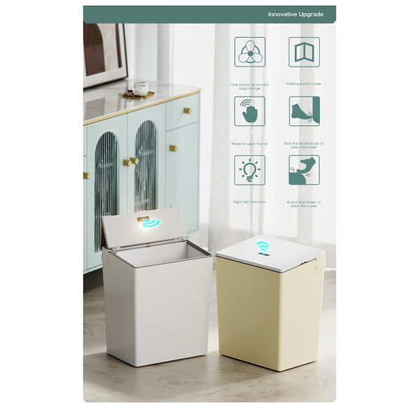 Automatic Package Self Seal Smart Trash Can Infrar Automatic Suction Trash Can