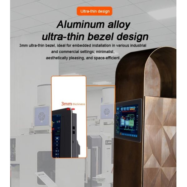 Fanless Waterproof 15 Inch Large Industrial Panel PCs Core 10th I5 All in One Pcs Embedded Multi-touch Panel Computer