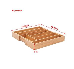 Quality Customized Adjustable Bamboo Storage Drawer Divider Organizer for sale