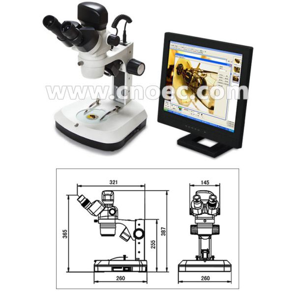 7x - 46x Zoom Stereo Digital Optical Microscope Reflected Light Microscopes A32.2601