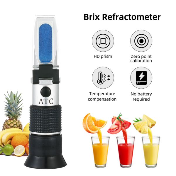 Handheld Optical Brix Refractometer 0-90 For Honey Fruit Juice Beverage Sugar Measurement
