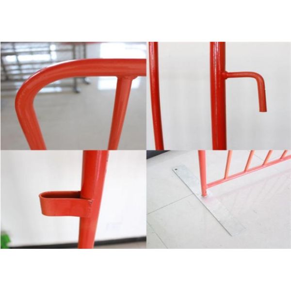 360 Degree Welding Temporary Crowd Control Barrier Made By Round Pipe For Safety 0