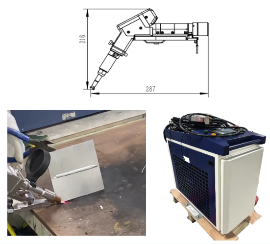 Lightweight Handheld Single Wobble Laser Welding Machine For 4mm Aluminum Welding
