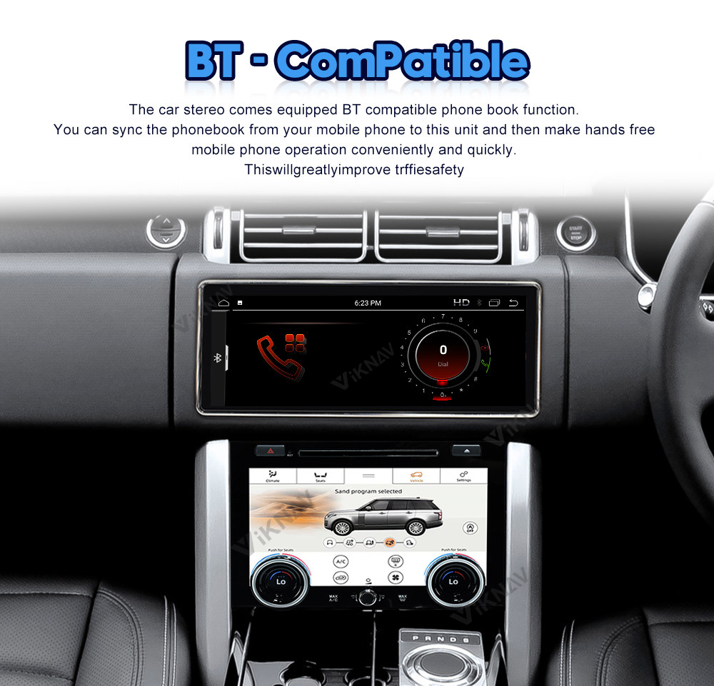 2Din Range Rover Car Stereo GPS Navigator For Right Hand Driving Type