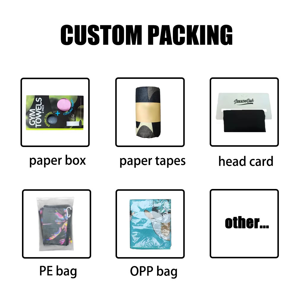 Personalized Designs High Quality Material Custom Printed Microfiber Waffle Weave Waffle Golf Towels
