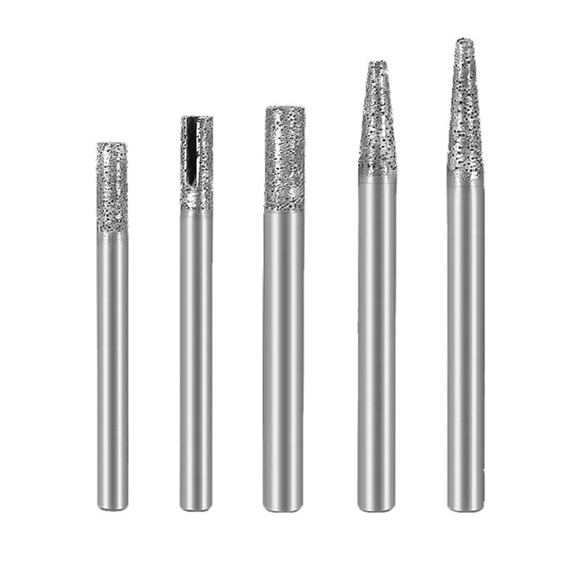 Sintered Hot Press Diamond Engraving Bits For Metal Tip 2mm To 12mm