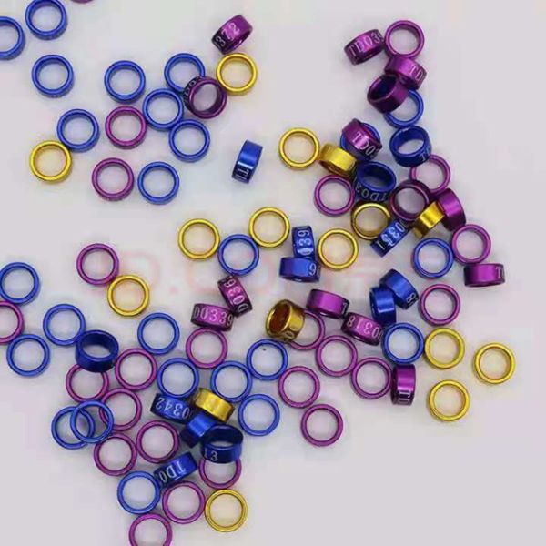 Multi-Size Aluminum Bird Ring with Coating Plating Anodizing and Polishing Options