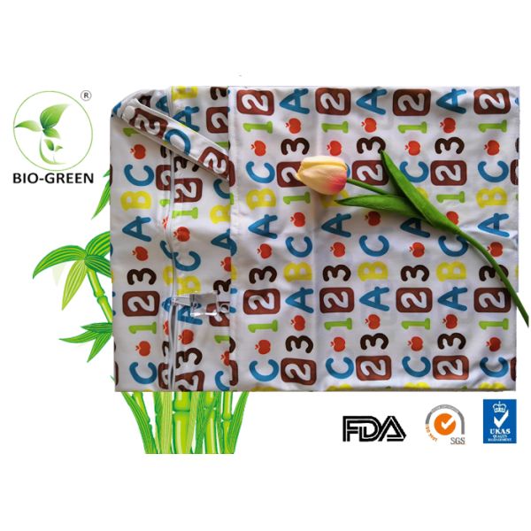Anti Resistant Waterproof Wet Bag , 28*34cm Machine Washable Small Diaper Bag
