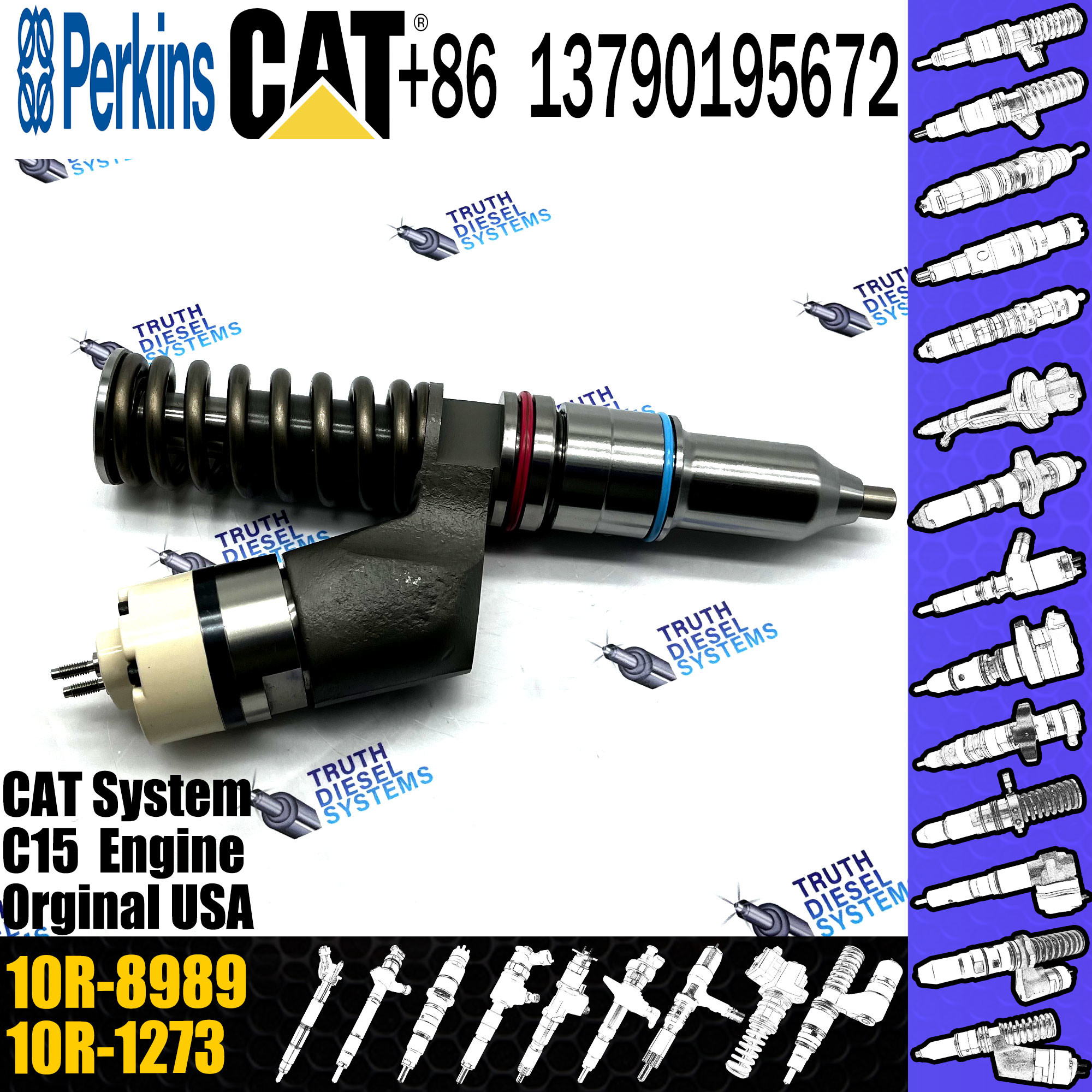 CAT C15 Engine Injector Gp-Fuel Diesel Common Rail Injector 2800574 280-0574 10R8989 10R-8989 for Caterpillar Truck