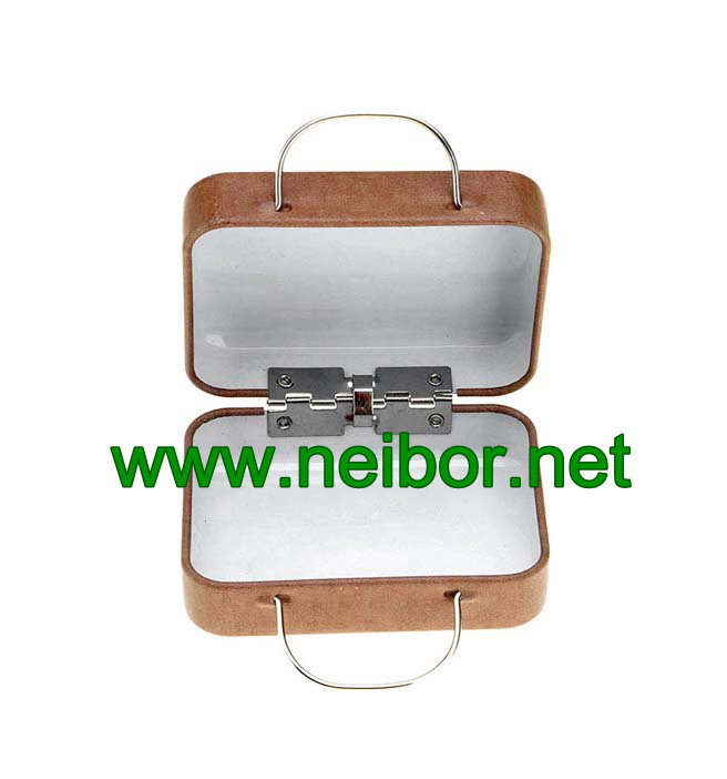 gift tin suitcase tin box with handle for wedding to pack chocolate or candy