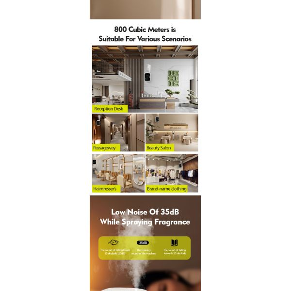 Eco Friendly Aroma Diffusers With Timing Function Commercial Wall Mounted Scent Diffuser