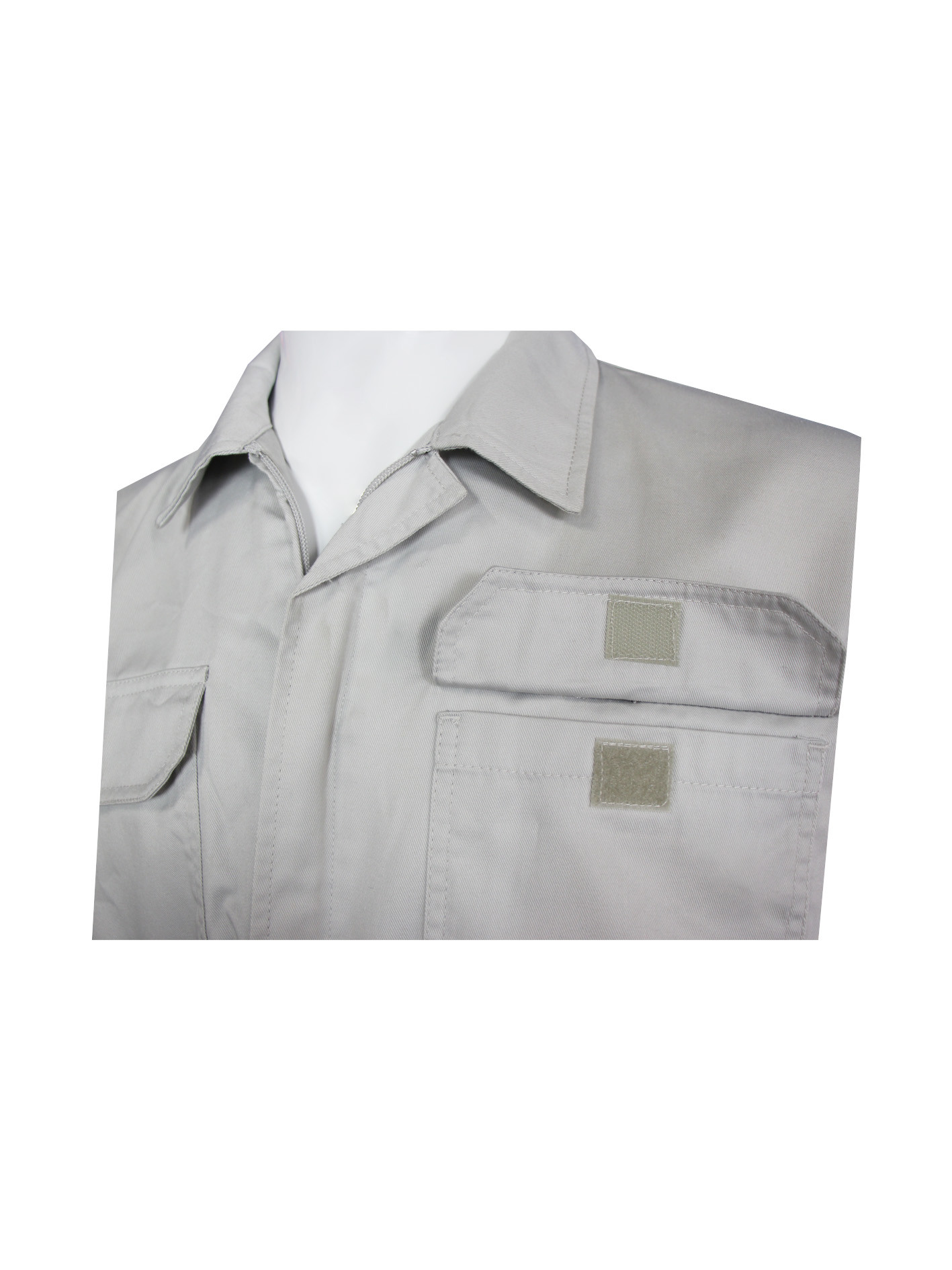 280GSM Twill 3/1 Flame Retardant Coverall Multi Pockets Light Gray
