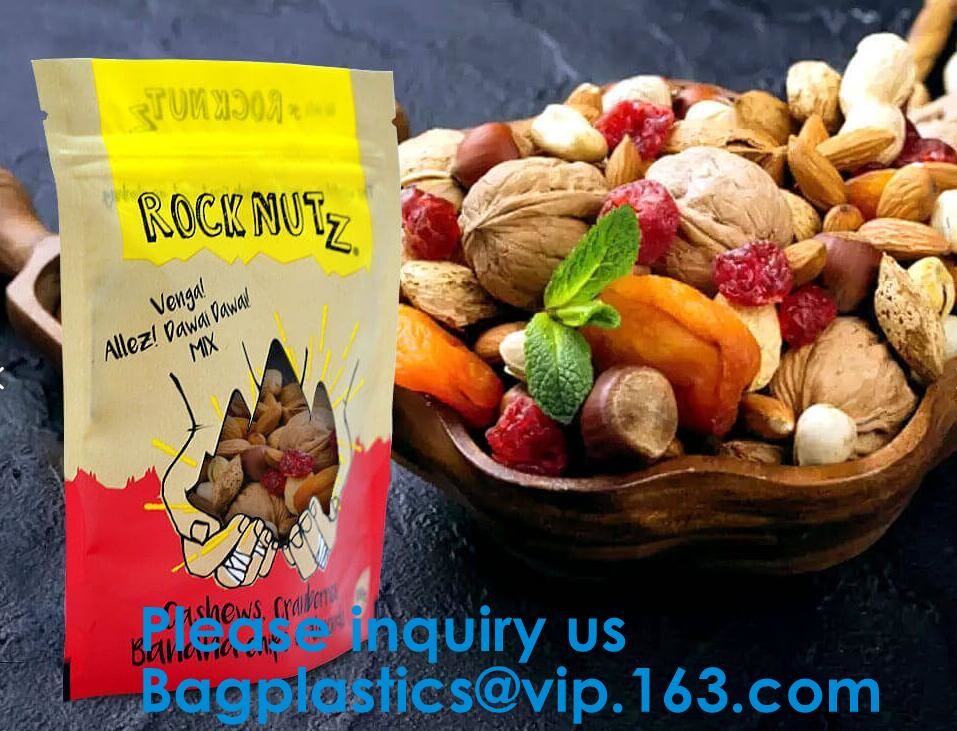 Glossy Laminate Zipper Bag Aluminum Foil Flat Pouch Bag Matte Finish Aluminum Foil Compostable Doypack