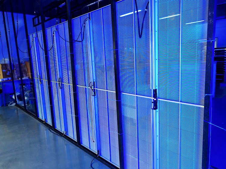 Customized Full Color Transparent Display Screen For Building Facades / Glass Curtain Walls