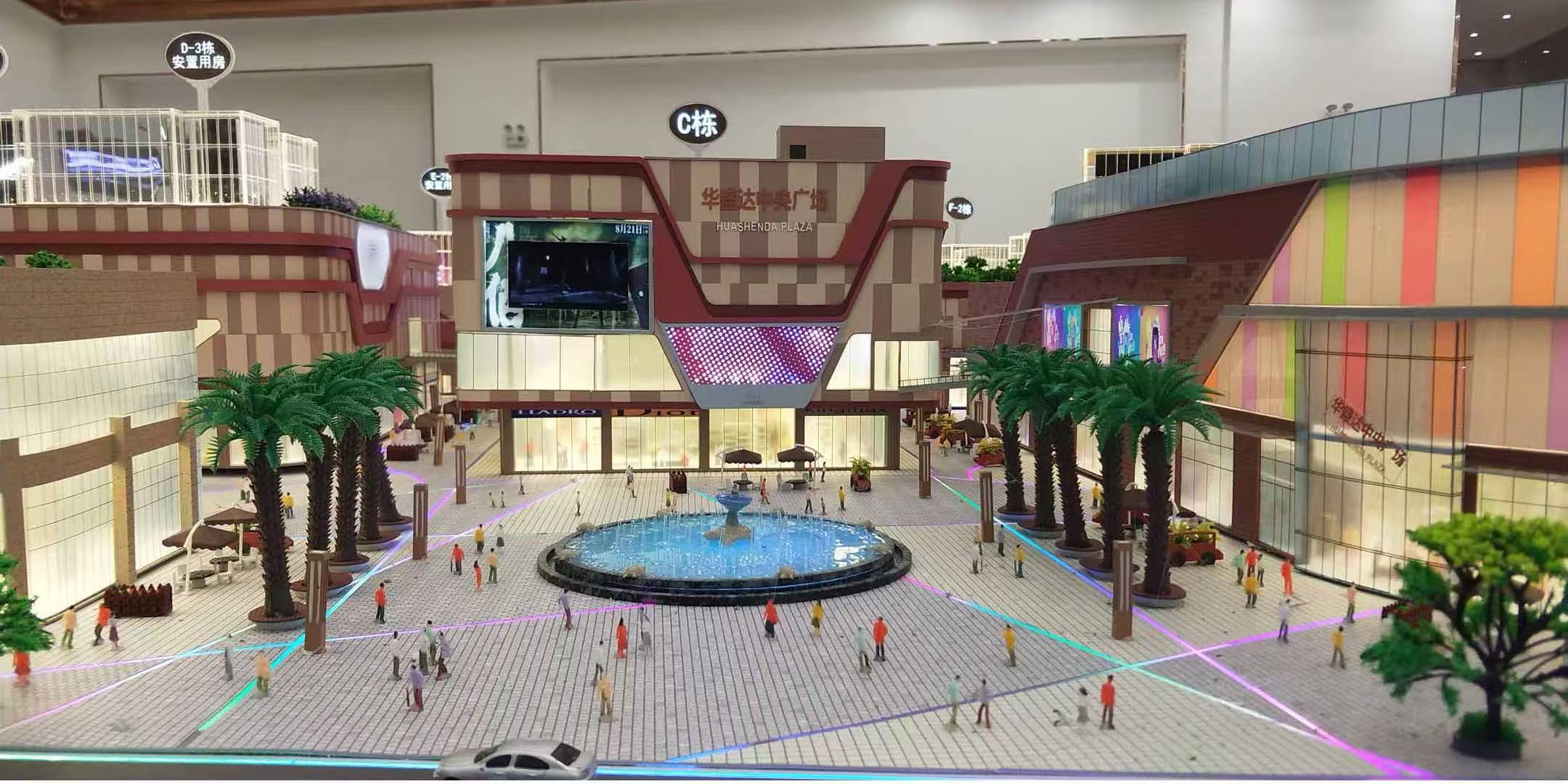 1:100 Architectural Site Model Commercial Construction Site Model