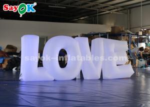 China White Fabric LED Lighting Inflatable Letter LOVE By Touch Screen Remote Control on sale