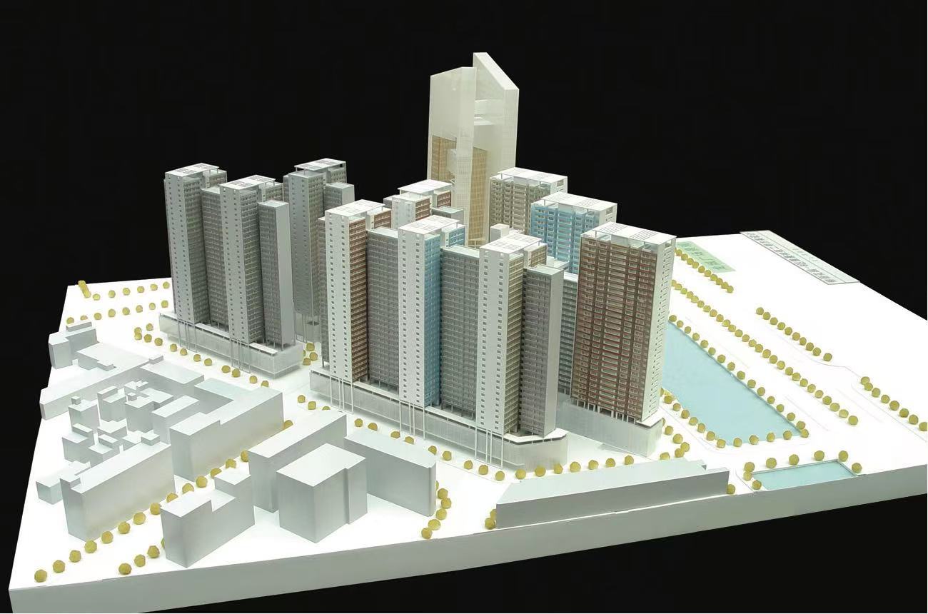 Cityscape Architectural Scale Model High Rise Towers Scale Model For Architecture