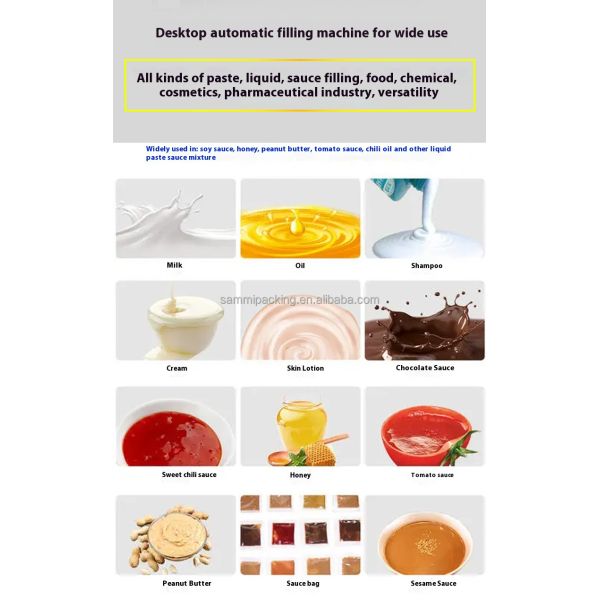 High Speed Automatic Cosmetic Cream Filling Machine Tomato Sauce Filling Machine Peanut Butter Filler with Conveyor