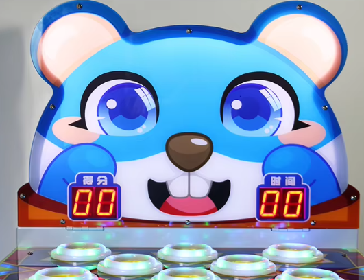 Cute Style Hammer Coin Pusher Mini Arcade Game Machine Whack Mole Game with Plastic Material