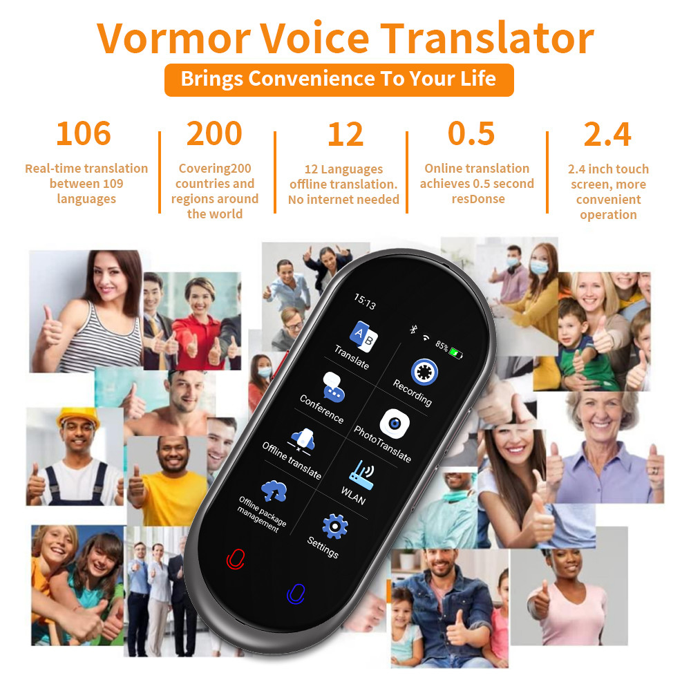 Two Way Language Audio Language Translator Speech Translator Device For Business Travel