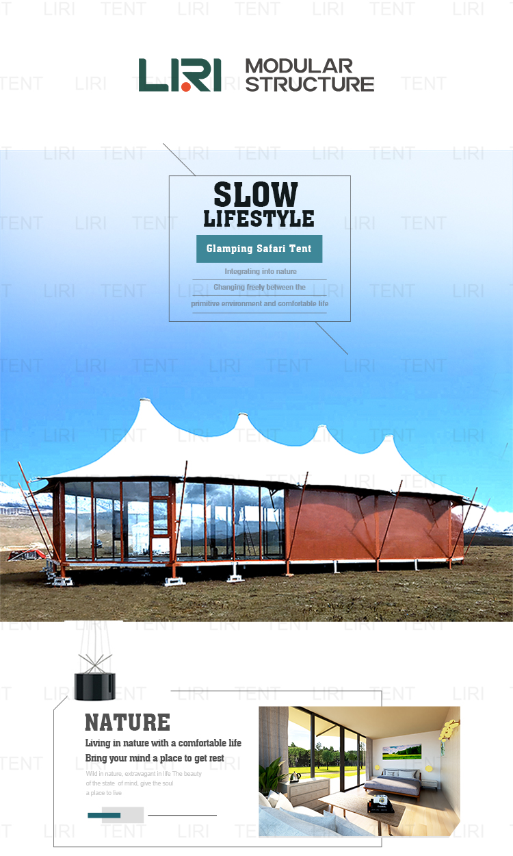 Multi Peaky Tourist Hotel Tensile Membrane Structure Tents For Events