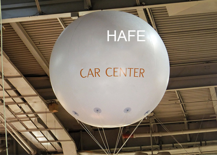 Custom 3m/10ft Helium Ads Balloons With White Or RGB Light Used At A Trade Fair