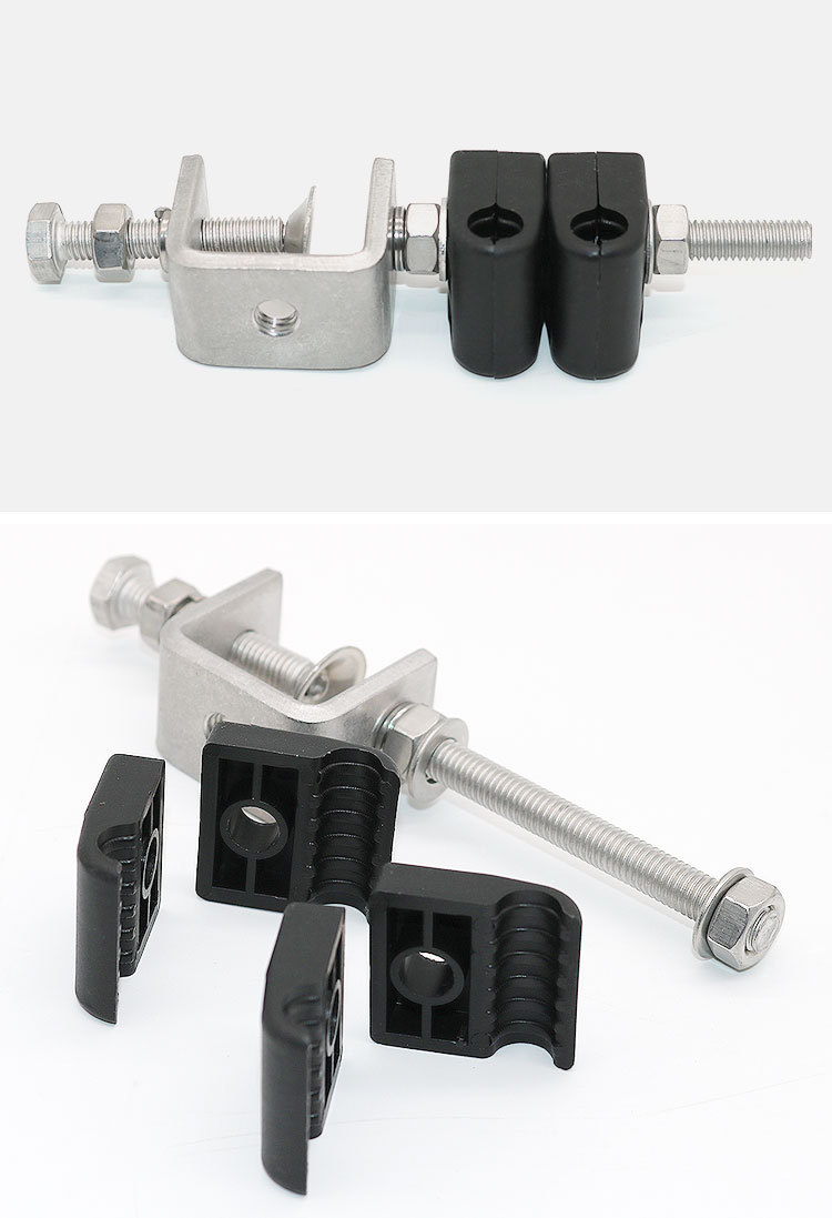 6 Cable Capacity Customized Single hole three way power cable feeder clamp Fiber Optic for 1 Time