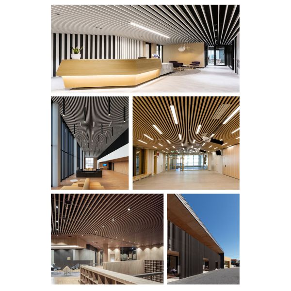 Easy To Maintain Aluminium Baffle Ceiling Powder Coating Surface Treatment Length Up To 6000mm Perfect For Hotels And Leisure Facilities