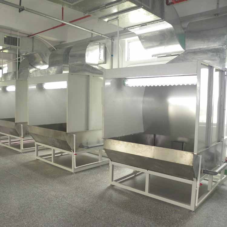 Water Curtain Cabinet Painting Table Used For Painting Assembly Line Workshop