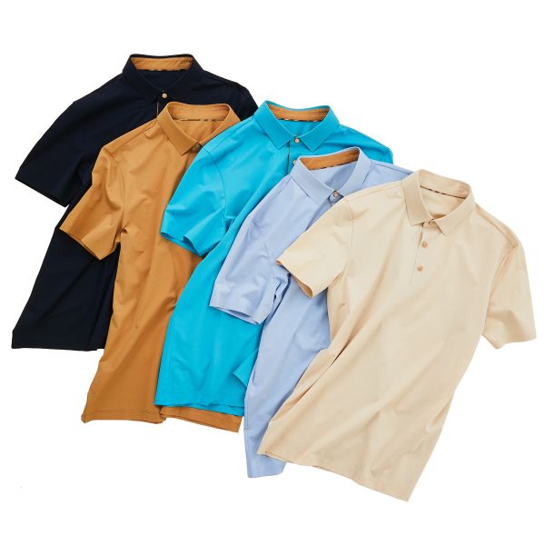 Knitted Fabric Type Quick Dry Exquisite Tailoring Ultra Seamless Polo T Shirt For Men