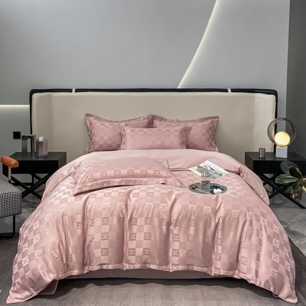 Wedding Four-piece Kit Light Luxury Satin Jacquard 4-Piece Bedding Set for Your Bedroom