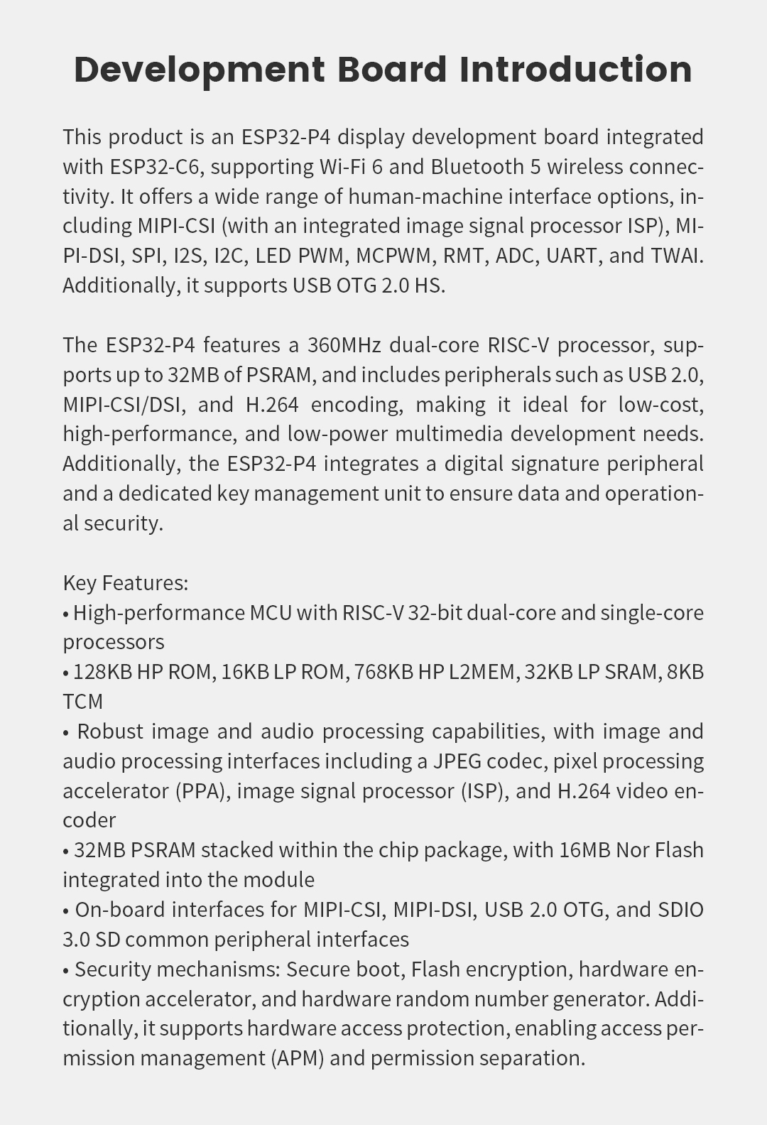 JC4880P443C_I_W_Y Kit Avanzado ESP32: Pantalla Capacitiva 4.3'', WiFi 6 (C6), P4 Dual-Core y Soporte para Cámara